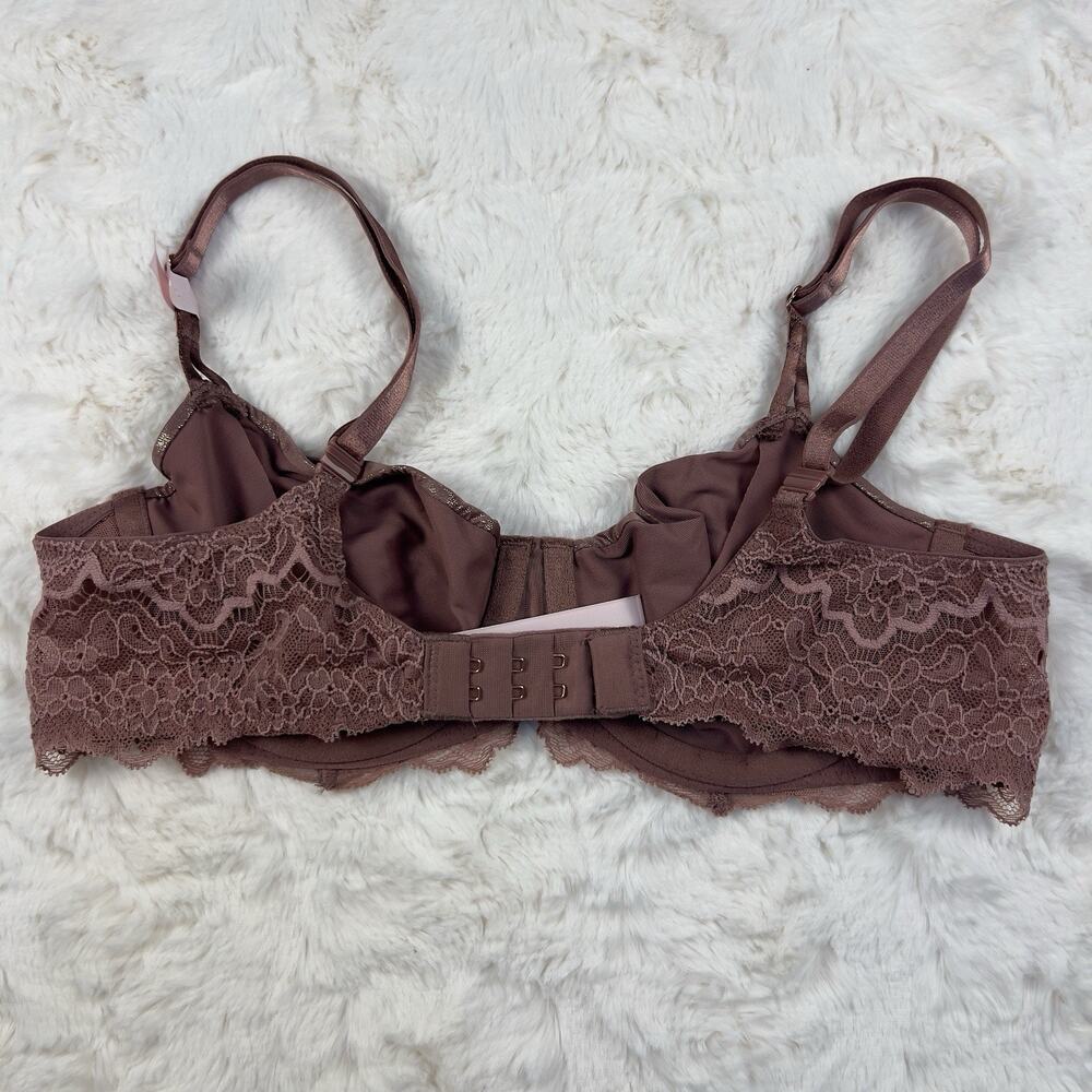 Victoria's Secret Dream Angels Unlined Push Up Bra Rosewood‎ Shimmer Size 32DD - Picture 2 of 6
